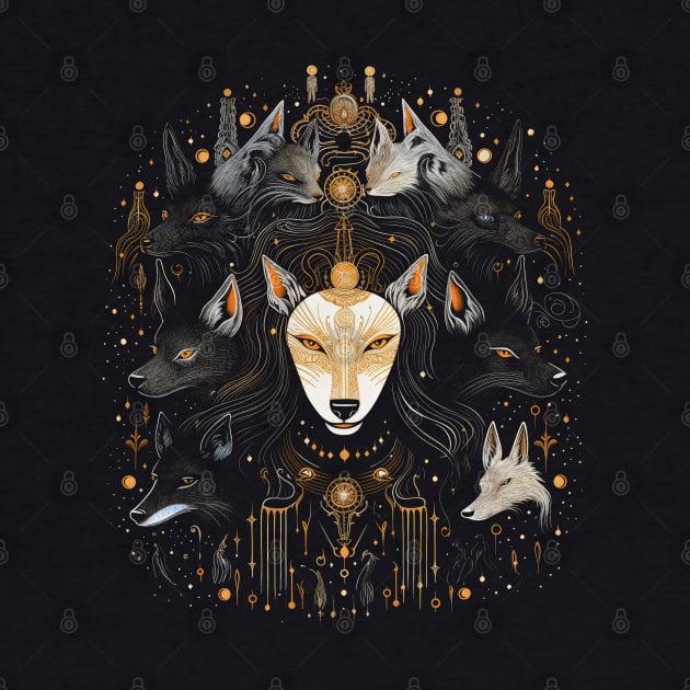 Freyja Norse Goddess & Her Wolves by We Anomaly